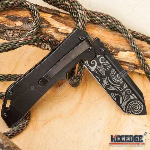 8.25" Cleaver Outdoor Folding Pocket Knife for Men Women – Razor Sharp Stainless Steel Blade, Compact & Durable Gear Tools for Camping, Hiking, Survival, Tactical and Everyday Carry (EDC)