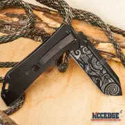 8.25" Cleaver Outdoor Folding Pocket Knife for Men Women – Razor Sharp Stainless Steel Blade, Compact & Durable Gear Tools for Camping, Hiking, Survival, Tactical and Everyday Carry (EDC)