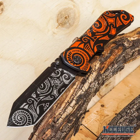 8.25" Cleaver Outdoor Folding Pocket Knife for Men Women – Razor Sharp Stainless Steel Blade, Compact & Durable Gear Tools for Camping, Hiking, Survival, Tactical and Everyday Carry (EDC)