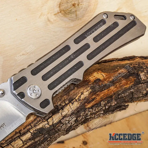 8.25" Cleaver Outdoor Folding Pocket Knife for Men Women – Razor Sharp Stainless Steel Blade, Compact & Durable Gear Tools for Camping, Hiking, Survival, Tactical and Everyday Carry (EDC)