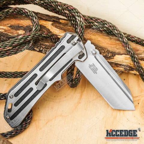 8.25" Cleaver Outdoor Folding Pocket Knife for Men Women – Razor Sharp Stainless Steel Blade, Compact & Durable Gear Tools for Camping, Hiking, Survival, Tactical and Everyday Carry (EDC)