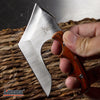 Image of 4.75" TACTICAL FIXED BLADE KNIFE FULL TANG CAMPING KNIFE w/ WOOD HANDLE