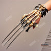 Image of 16.5" TRI-BLADE SKULL BONES WOLVERINE SKELETON HAND CLAW KNIFE Zombie Demon Skull & Bones with Armstrap