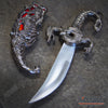 Image of 10" INLAY FANTASY DRAGON DAGGER Blade Knife Collectible Dagger Knife Home Decor