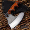 Image of 4.75" TACTICAL FIXED BLADE KNIFE FULL TANG CAMPING KNIFE OUTDOOR AXE w/ WOOD HANDLE