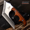 Image of 4.75" TACTICAL FIXED BLADE KNIFE FULL TANG CAMPING KNIFE w/ WOOD HANDLE
