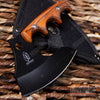 Image of 4.75" TACTICAL FIXED BLADE KNIFE FULL TANG CAMPING KNIFE OUTDOOR AXE w/ WOOD HANDLE
