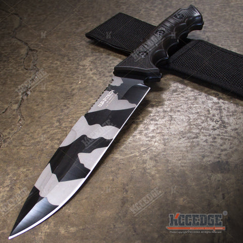 13.5" Drop Point Tactical Camping Hunting Survival Army Military Camo Knife
