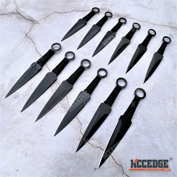 12PC Ninja Hunting KNIVES Multicolor Combat Kunai Throwing Knife Set C –  KCCEDGE