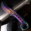 Image of 8.25" FULL TANG TACTICAL FIXED BLADE KNIFE  w/ KYDEX SHEATH TRAILING POINT BLADE