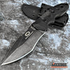 Image of 9" Full Tang Tactical Fixed Blade Knife G10 Handle w/ Kydex Sheath And Multi-Mount Molle Clip 58-59 HRC 440C Stainless Steel Blade 4mm Thick Blade With Black Stonewash Finish