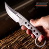 Image of 8.25" FULL TANG TACTICAL FIXED BLADE KNIFE  w/ KYDEX SHEATH TRAILING POINT BLADE