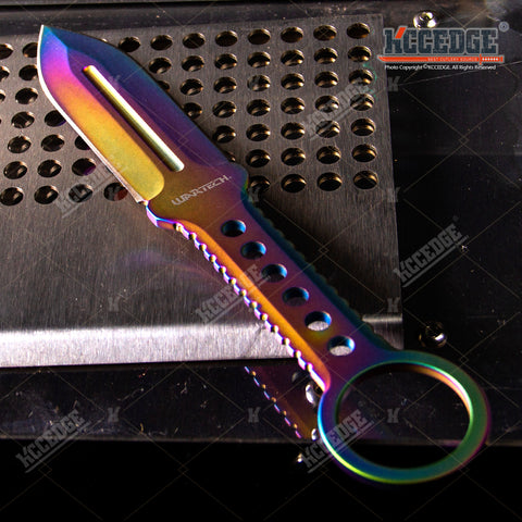 8.25" FULL TANG TACTICAL FIXED BLADE KNIFE  w/ KYDEX SHEATH SPEAR POINT BLADE