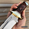 Image of 12" FULL TANG FIXED BLADE KNIFE WITH WOOD HANDLE SCALES & 440 STAINLESS STEEL BLADE HUNTING KNIFE CAMPING KNIFE SURVIVAL KNIFE