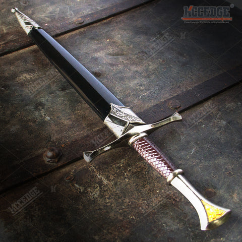 14" Medieval Golden Triangle Dagger with Stainless Steel Blade