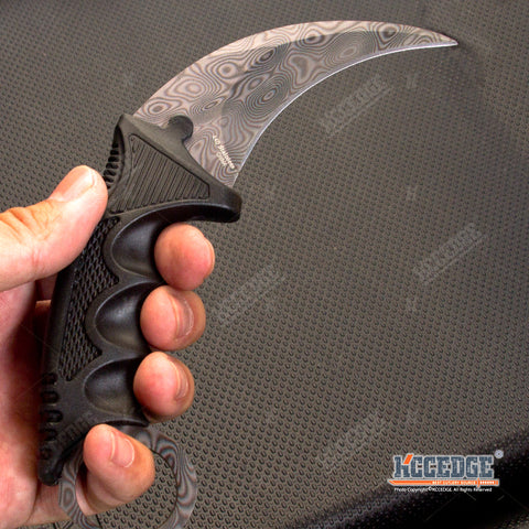 3PC COMBO CSGO Tactical Fixed Blade Knife Set - Hawkbill, Huntsman, Combat Knife