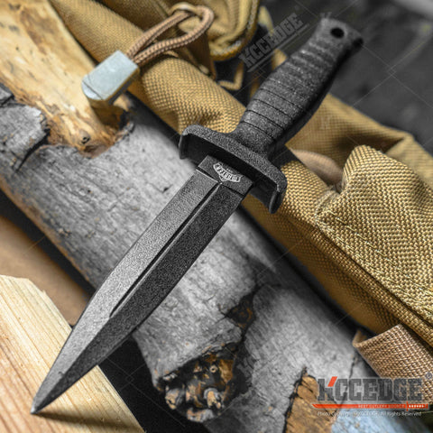 6.75" Tactical Survival Fixed Blade Knife w/ Pressure Sheath And Fire Striker