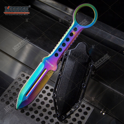 8.25" FULL TANG TACTICAL FIXED BLADE KNIFE  w/ KYDEX SHEATH SPEAR POINT BLADE