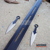 Image of 28" Technicolor 2PC Ninja Sword Machete Throwing Knife Full Tang Combat w/Sheath