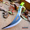 Image of 24" Technicolor BIOHAZARD NINJA SWORD Full Tang Machete ZOMBIE SLASHER SAW TEETH