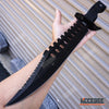 Image of 17" Stainless Steel Bowie Razor Blade Hunting Tactical Knife with Sheath