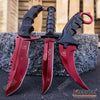 Image of 3PC COMBO CSGO Tactical Fixed Blade Knife Set - Hawkbill, Huntsman, Combat Knife