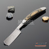 Image of 10" BUCKSHOT STRAIGHT RAZOR Stainless Steel Blade Pocket Knife w/ Inlay Handle