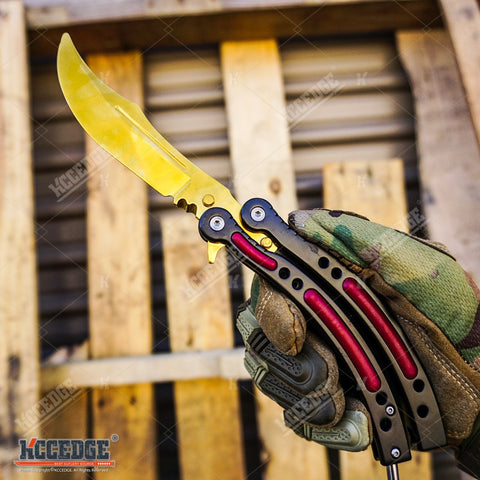 COUNTER STRIKE CSGO Practice Balisong Butterfly Trainer - Non Sharp Version