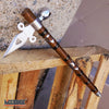 Image of 19" NATIVE AMERICAN TOMAHAWK PEACE PIPE HATCHET Replica with Functional Pipe