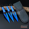 Image of 3PC 6.5" Technicolor Zombie Throwing Knife Set w/ Sheath Ninja Kunai Survival