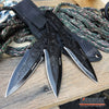 Image of 3PC 6.5" Dragon Etched Throwing Knife Set with Sheath Ninja Kunai Combat Sharp Throwers Outdoor Throwing 3 TYPES TO CHOOSE