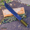 Image of 19.5" HUNTERS CHOPPING SWORD Sawback Fixed Blade Machete Knuckle-Bow Guard