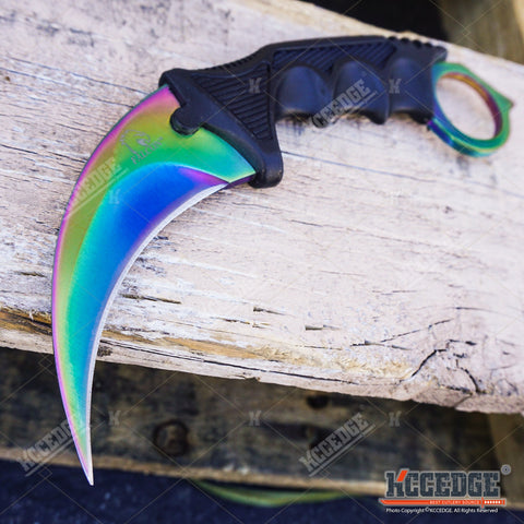 3PC COMBO CSGO Tactical Fixed Blade Knife Set - Hawkbill, Huntsman, Combat Knife