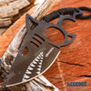 Image of 6" Full Tang Fixed Blade Tactical Knife Shark Design Paracord Wrapped Handle