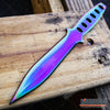 Image of 12PC Ninja Hunting KNIVES Multicolor Combat Kunai Throwing Knife Set Case