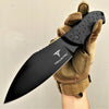 Image of TAKUMITAK 9.5" Fixed Blade Knife D2 5mm Drop Point Blade G10 & Kydex Sheath Tactical Knife