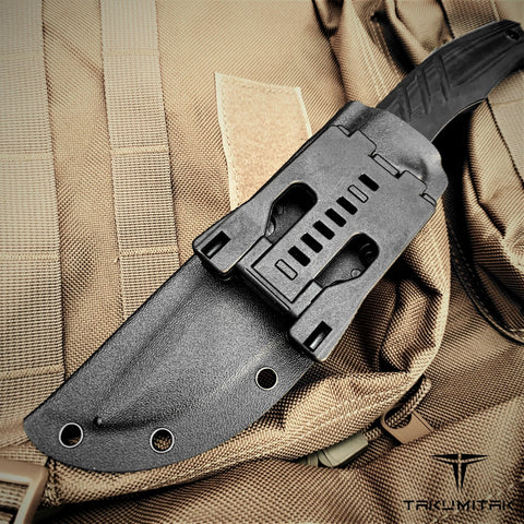 TAKUMITAK 11" Fixed Blade Knife Full Tang D2 Blade 4.79mm Drop Point Blade G10 Handle Kydex Sheath Emergency Knife Camping Knife EDC Bushcraft Go Bag Knife