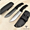 Image of TAKUMITAK 11" Fixed Blade Knife Full Tang D2 Blade 4.79mm Drop Point Blade G10 Handle Kydex Sheath Emergency Knife Camping Knife EDC Bushcraft Go Bag Knife