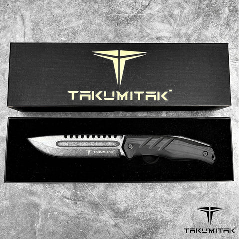 TAKUMITAK 11" Fixed Blade Knife Full Tang D2 Blade 4.79mm Drop Point Blade G10 Handle Kydex Sheath Emergency Knife Camping Knife EDC Bushcraft Go Bag Knife