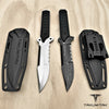 Image of Takumitak 11" Fixed Blade Knife Full Tang Serrated D2 Blade 4.71mm Clip Point Blade G10 Handle Kydex Sheath Tactical Knife EDC Bushcraft Go Bag Knife
