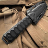 Image of Takumitak 11" Fixed Blade Knife Full Tang Serrated D2 Blade 4.71mm Clip Point Blade G10 Handle Kydex Sheath Tactical Knife EDC Bushcraft Go Bag Knife