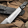 Image of Takumitak 12.25" Fixed Blade Knife Full Tang D2 Blade 4.97mm Tanto Blade G10 Handle Kydex Sheath Survival Knife Rescue Knife EDC Bushcraft Go Bag Knife