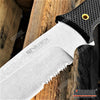 Image of 10" Fixed Blade Knife 5" Partially Serrated Blade Camping Knife Survival Knife