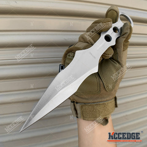9" Full Tang Tactical Knife Camping Knife Fixed Blade Knife w/ Kydex Sheath
