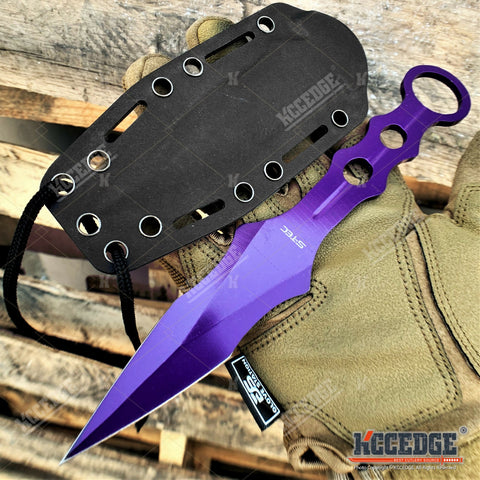 9" Full Tang Tactical Knife Camping Knife Fixed Blade Knife w/ Kydex Sheath