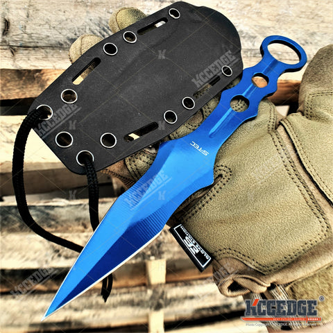 9" Full Tang Tactical Knife Camping Knife Fixed Blade Knife w/ Kydex Sheath