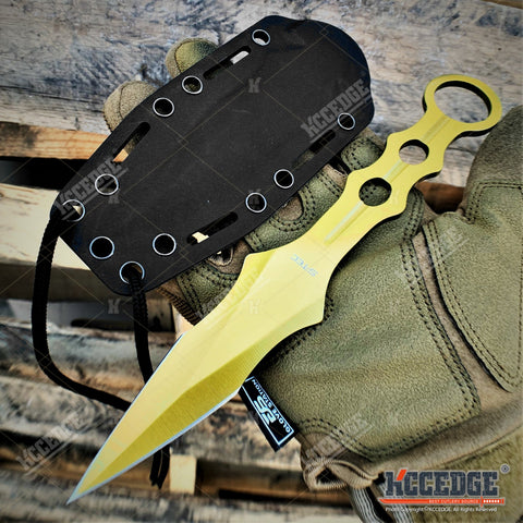 9" Full Tang Tactical Knife Camping Knife Fixed Blade Knife w/ Kydex Sheath