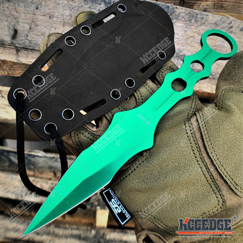 9" Full Tang Tactical Knife Camping Knife Fixed Blade Knife w/ Kydex Sheath