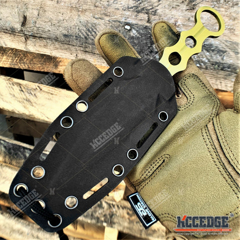 9" Full Tang Tactical Knife Camping Knife Fixed Blade Knife w/ Kydex Sheath