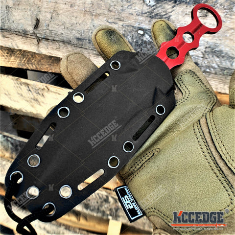 9" Full Tang Tactical Knife Camping Knife Fixed Blade Knife w/ Kydex Sheath